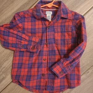 Carters toddler plaid shirt